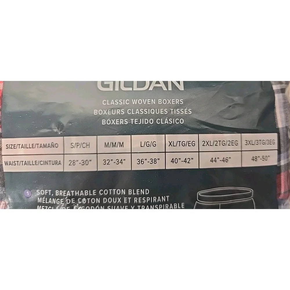 Gildan Boxer Shorts Underwear 2X 44-46 Men Plaid Classic Woven 3pk Lot of 2 NEW